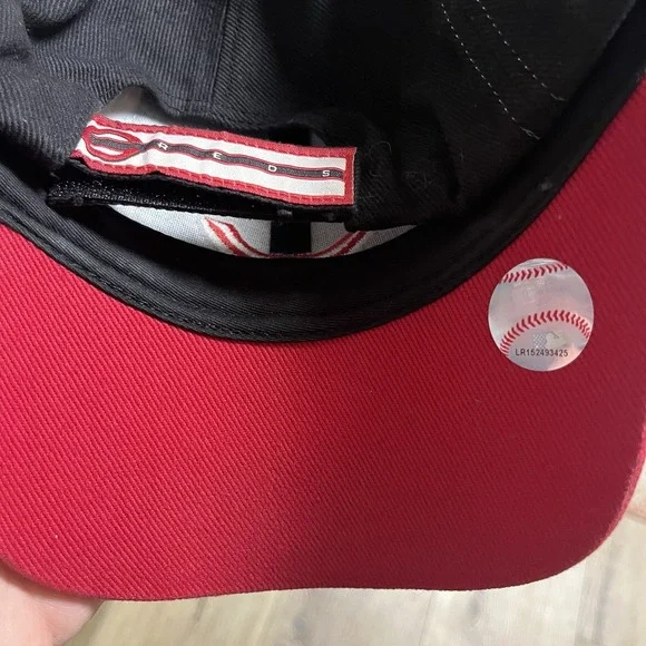 Cincinnati Reds '47 Brand Adult Adjustable MLB Black Red Cap Hat - Picture 10 of 10